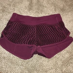 Neon Orange & Purple Lulu Lemon Workout Shorts
